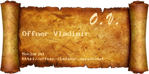 Offner Vladimir névjegykártya